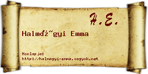 Halmágyi Emma névjegykártya